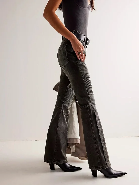 Free People Vector Moto Mid Rise Flare Jeans Sz. 25 NWT! - Picture 3 of 8